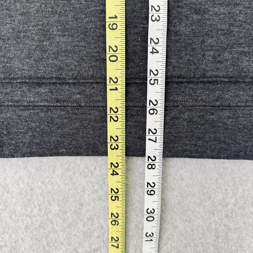 Vince Pullover Hoodie Mens Large Gray Navy Blue Double Knit Long Sleeve Pocket - Picture 14 of 15